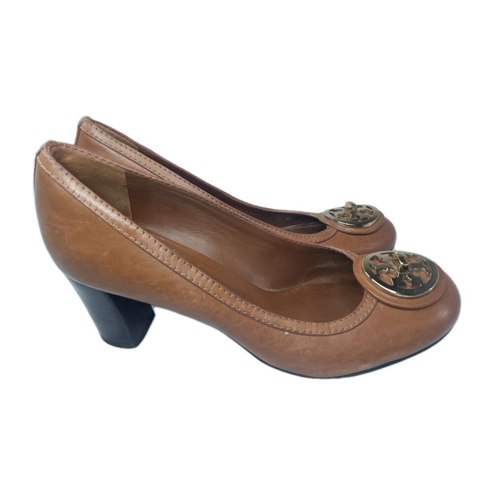 Tory Burch Selma Block Heel Pumps Women's Shoes Size 8 M Brown - Picture 4 of 12